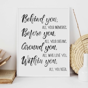 Behind You All Your Memories Sign Graduation PRINTABLE