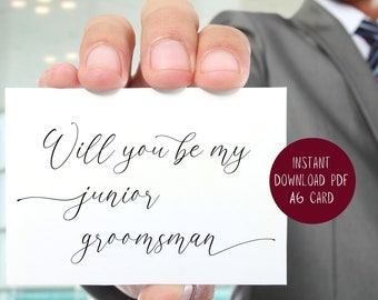 Will You Be My Junior Groomsman Card for Junior Groomsman - Etsy Australia