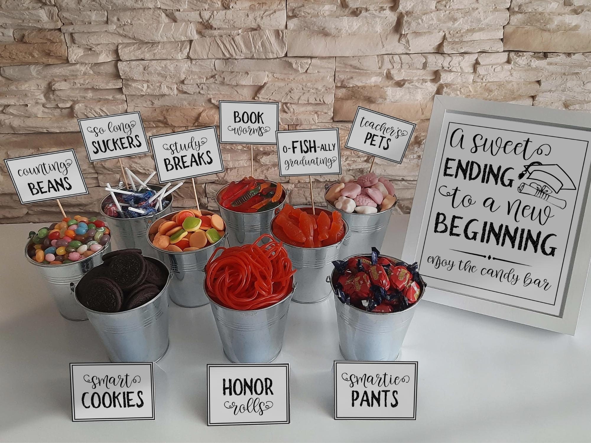 Graduation Candy Bar Sign Labels Party Decorations PRINTABLE
