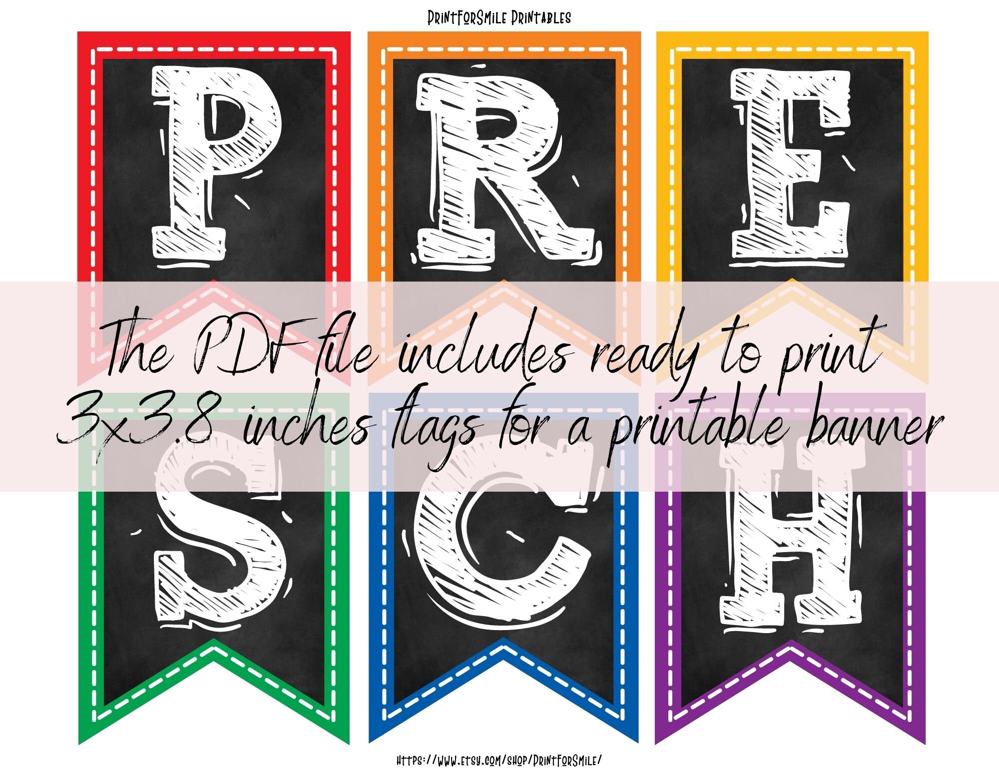 First Day of Preschool Banner PRINTABLE - Etsy