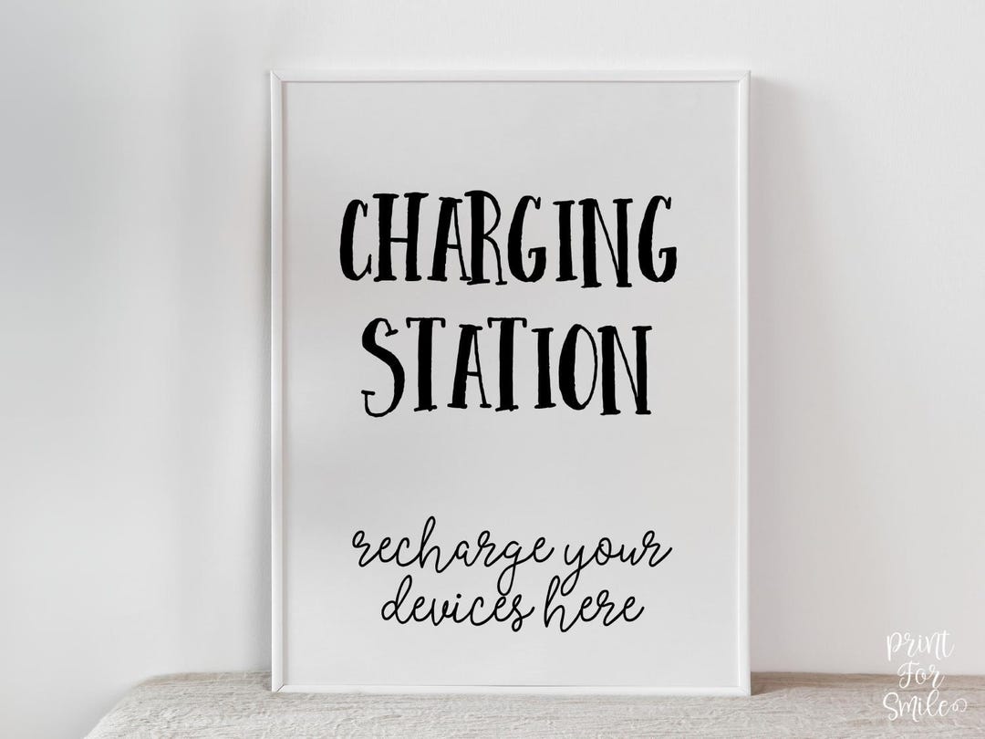 PRINTABLE Charging Station Sign Graduation Sign, Grad Party Decor ...