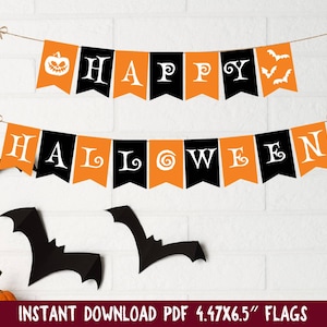 Happy Halloween Banner Printable