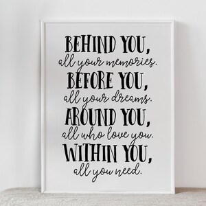 Behind You All Your Memories Graduation PRINTABLE Sign, Grad Party Decor, Table Sign, College Graduation
