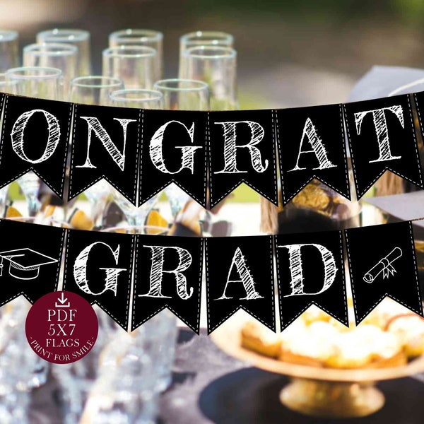 Congrats Grad Banner Graduation 2023 Printable