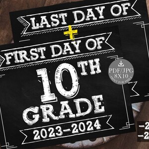 First Day of 10th Grade Sign PRINTABLE - Il 300x300.5172848567 4j7a