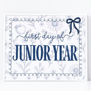 Placa de Toile para o Primeiro Dia do Terceiro Ano, Placa de Volta às Aulas para Imprimir, Adereço para Fotos, Download Instantâneo, Caprichoso, Laço 11ª Série