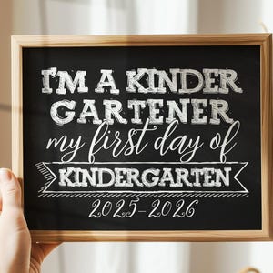 Panneau 1er jour de maternelle imprimable Tableau 1er jour de maternelle 2025