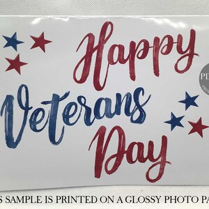 Happy Veterans Day Card PRINTABLE - Etsy