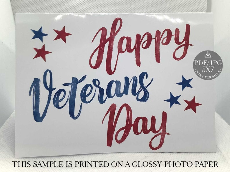 Happy Veterans Day Card PRINTABLE - Il 794xN.4288481213 Dqam 