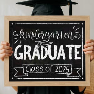 Kindergarten Graduate Sign Printable Graduation 2025