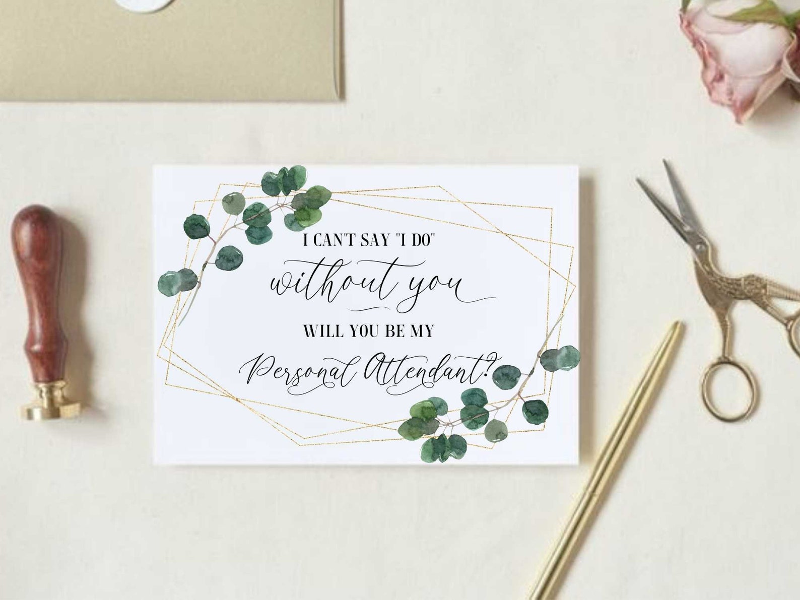 Will You Be My Personal Attendant Card PRINTABLE Personal Etsy