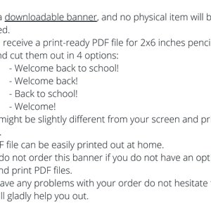 Welcome Back to School Banner Pencil PRINTABLE - Etsy