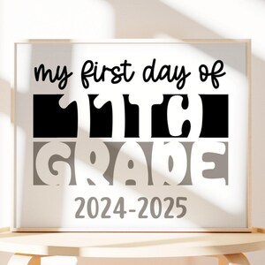 First Day of 11th Grade Sign PRINTABLE, Eleventh Grade Sign, 1st Day of ...