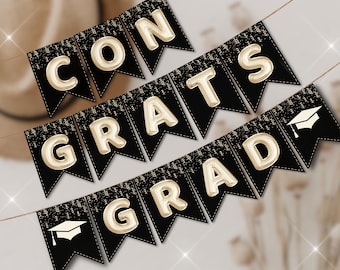 Congrats Grad Banner Graduation Printable 2024