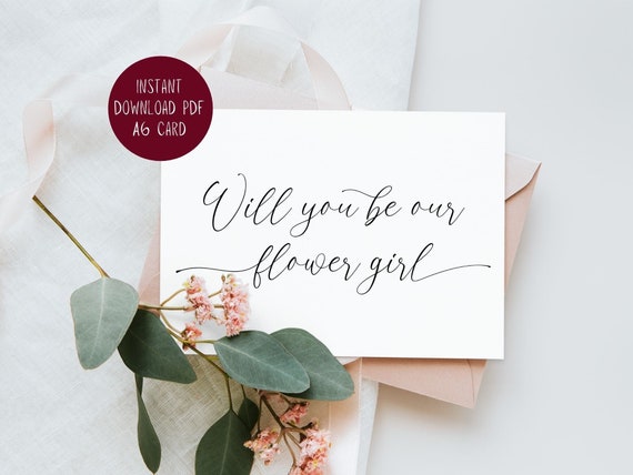 Will You Be Our Flower Girl Card PRINTABLE A6 - Etsy