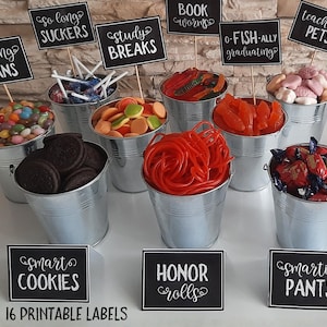 Graduation Candy Bar Labels Buffet PRINTABLE