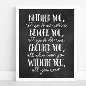 Graduation Behind You All Your Memories Graduation Sign, PRINTABLE Grad Party Decor, Table Sign, College Graduation