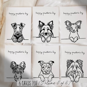 Cadeau imprimable carte chien papa fête des pères