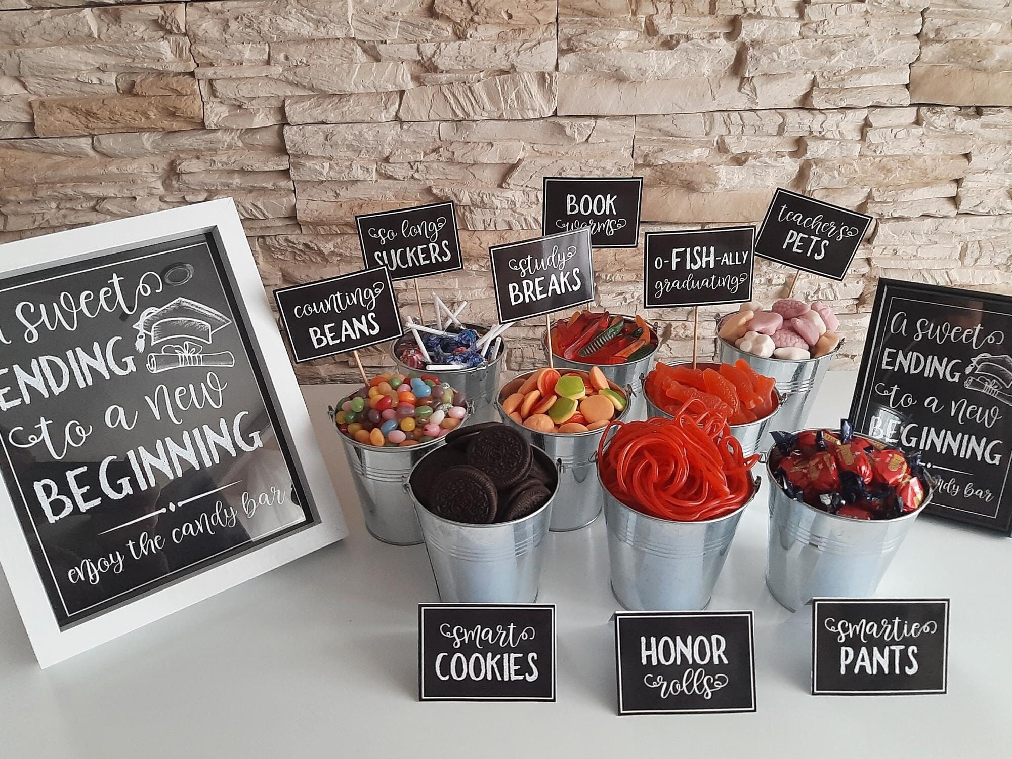 Graduation Candy Bar Labels Sign Buffet PRINTABLE