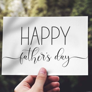 Biglietto stampabile per la festa del papà minimalista