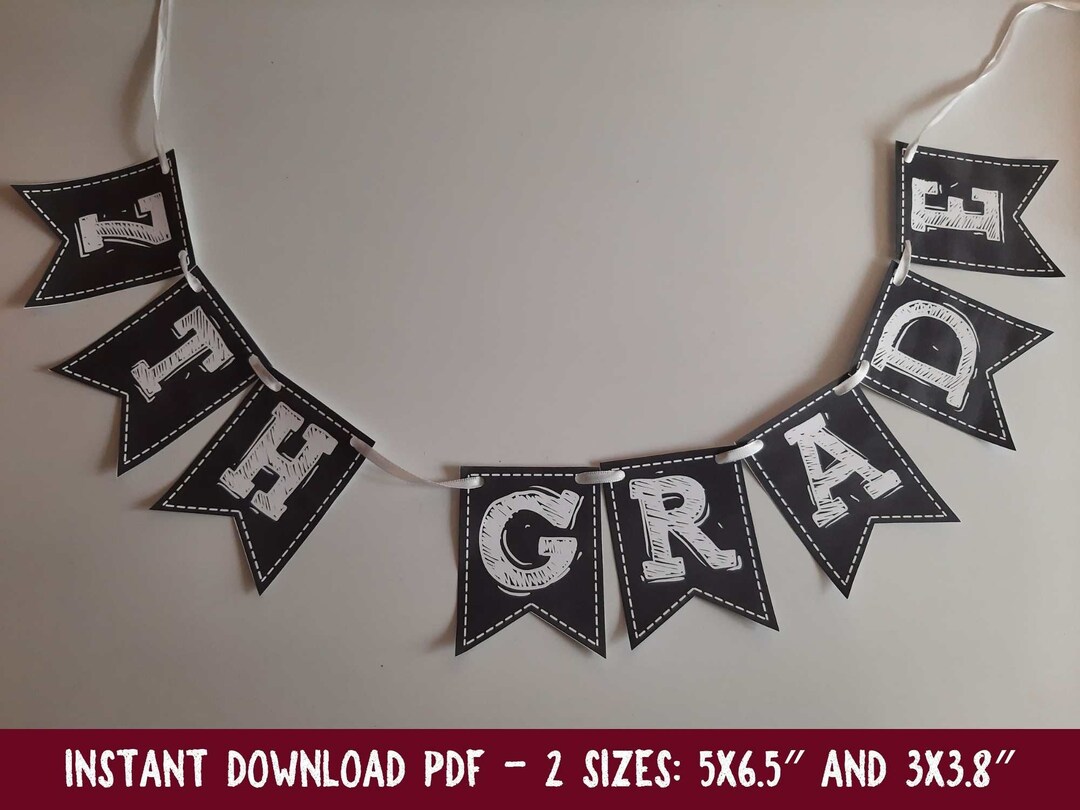 First Day of 7th Grade Banner PRINTABLE - Etsy