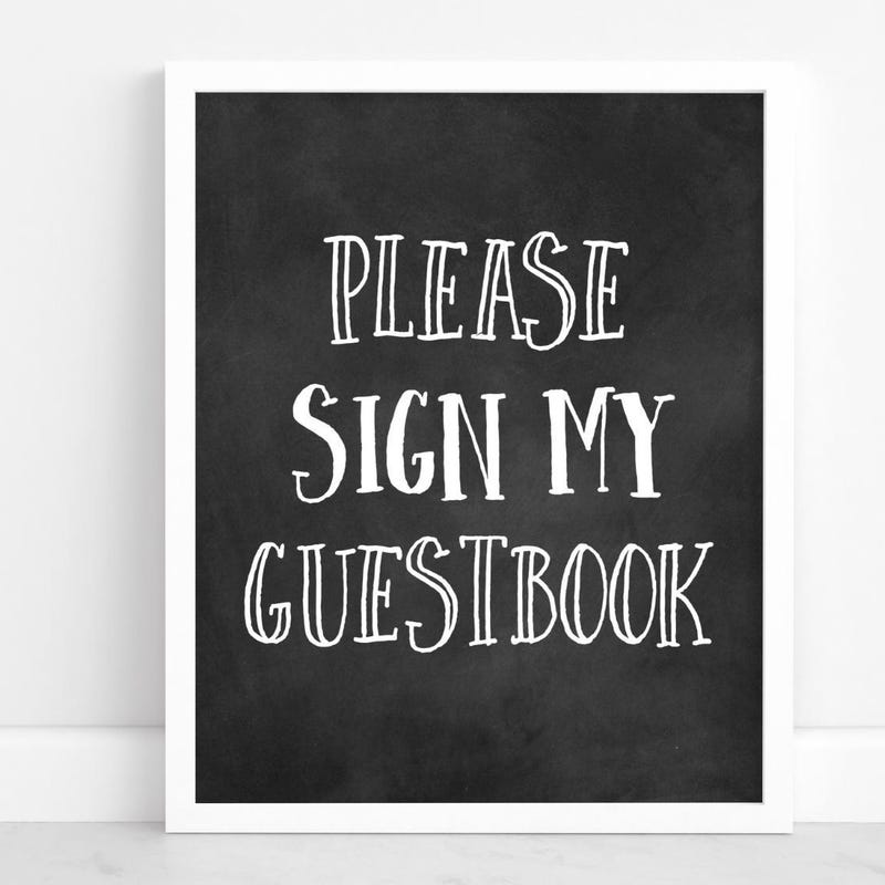 Chalkboard Guestbook - Etsy
