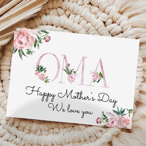 Tarjeta Del Día De La Madre Oma Regalos Imprimibles Feliz