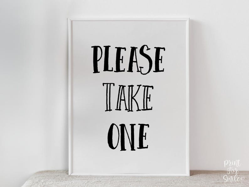 PRINTABLE Please Take One Sign, Graduation Sign, Party Decorations ...