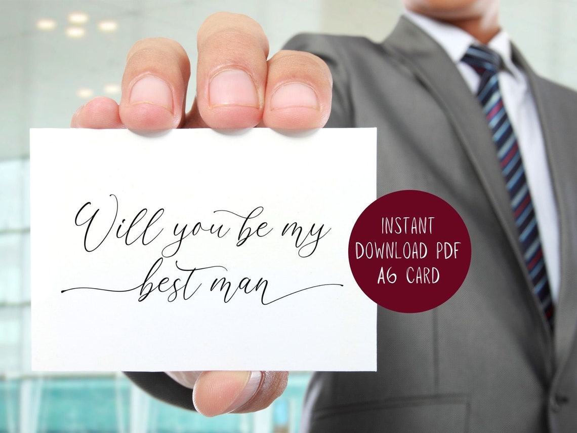 Will You Be My Best Man Card PRINTABLE A6 - Etsy