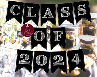 Class Of 2024 Banner Printable Graduation Party Decorations