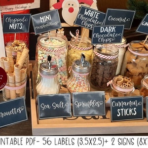 Hot Cocoa Bar Sign Labels PRINTABLE Kit