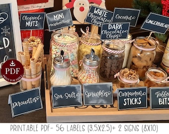 Hot Cocoa Bar Sign Labels PRINTABLE Kit