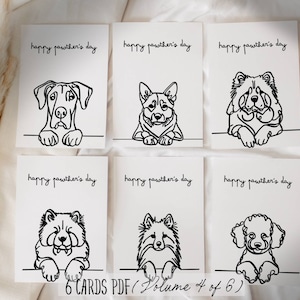 Happy Pawthers Day Karte Hund Papa Geschenk zum Ausdrucken