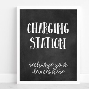 Recharge Printable Sign Charging Station Sign Graduation Sign PRINTABLE Chalkboard, Grad Party ...