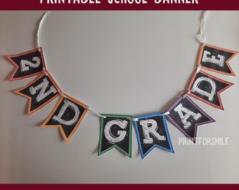 First Day Of 2nd Grade Banner PRINTABLE