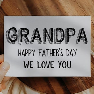 Tarjeta del Día del Padre para abuelo IMPRIMIBLE