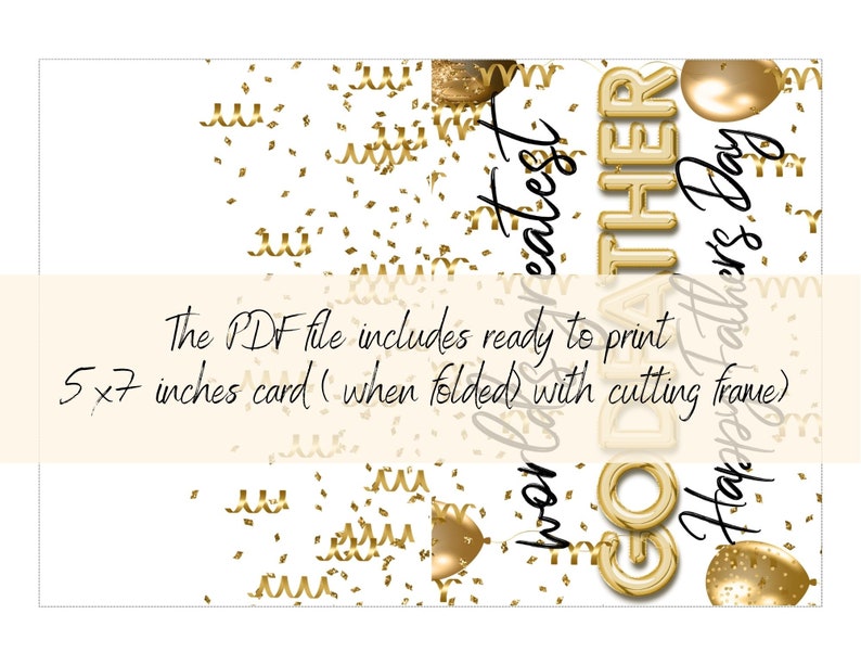 Printable Fathers Day Card for Godfather - Etsy