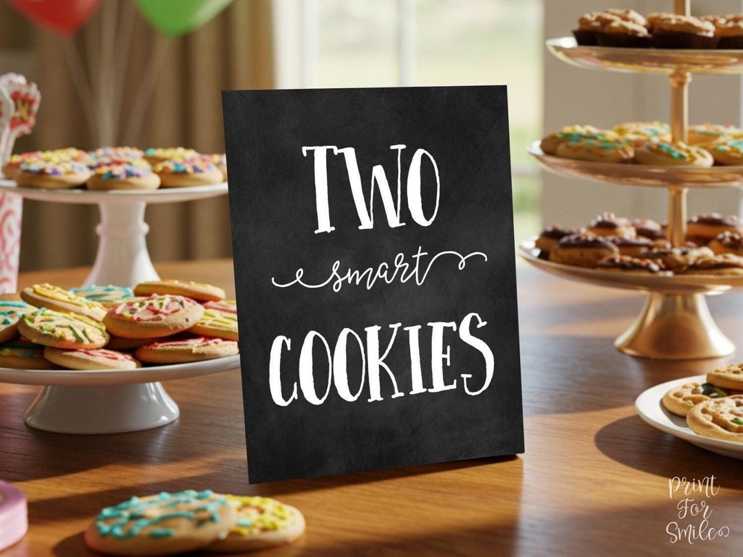 Two Smart Cookies Sign, Graduation Party Sign, Chalkboard Decor ...