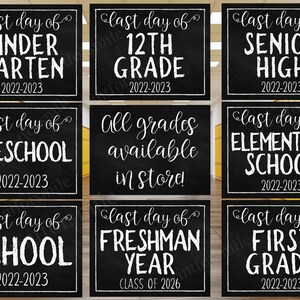 Last Day of Freshman Year Sign Printable Chalkboard Class of - Etsy