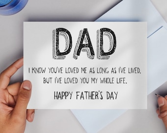 Printable Fathers Day Card Daughter Son