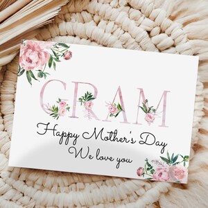 Cadeaux imprimables de gramme de carte de fête des mères heureux