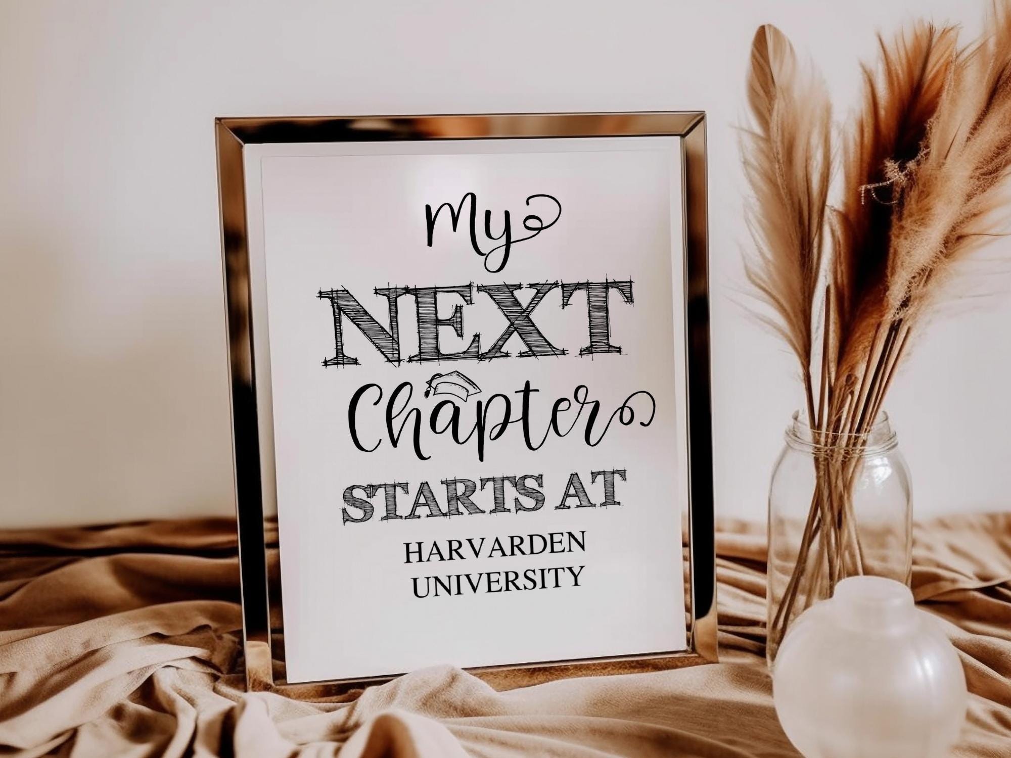Graduation My Next Chapter Starts at Sign PRINTABLE Party Decorations ...