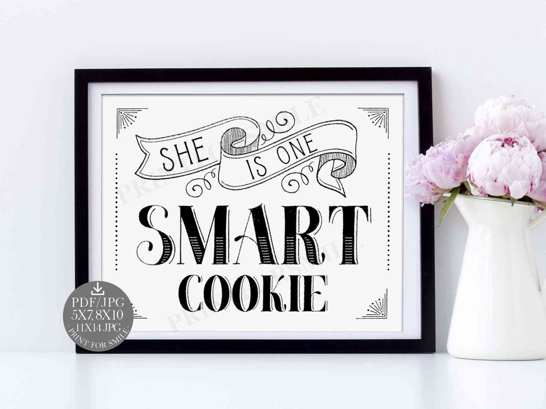 She is One Smart Cookie Sign Graduation Party Decorations - Etsy