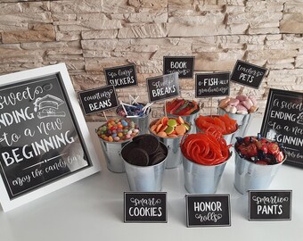 Graduation Candy Bar Labels Sign Buffet PRINTABLE