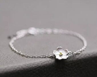 925 Silber Armband | Blume | Armband Damen