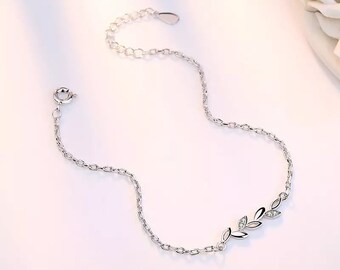 Bracelet Ladies | 925 Silver Bracelet | flower | Simple jewelry