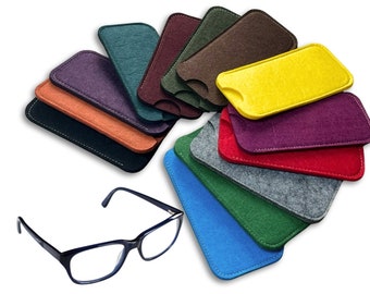 Étui à lunettes en feutre - Choisissez parmi 13 couleurs (paquet de 2)