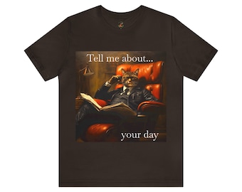 Humorous Therapy Cat T-Shirt: Animal Lover Gift