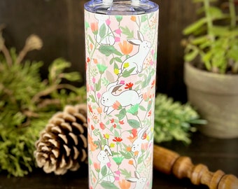 Bunny Patch 20oz Tumbler, Rabbit Lover Travel Mug