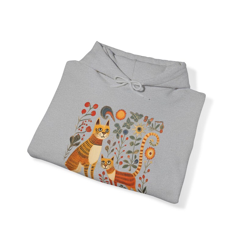 Sweat floral chat : pull d'hiver douillet en coton de culture éthique image 4